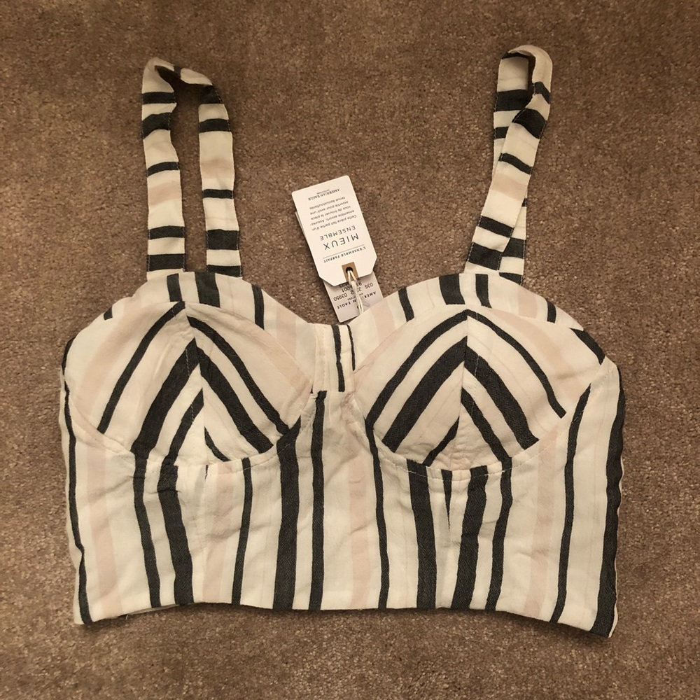 American eagle striped crop top